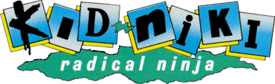 Kid Niki Radical Ninja logo for NES